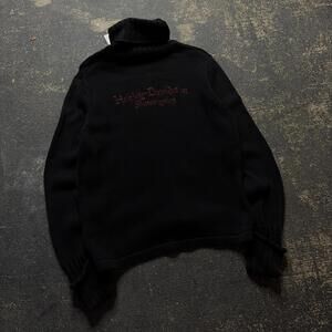 Vintage Harley Davidson Black Sweater Zip Up